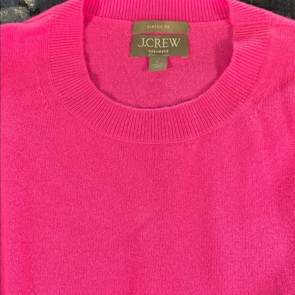 J. Crew Hot Pink Crewneck Sweater - Picture 4 of 5
